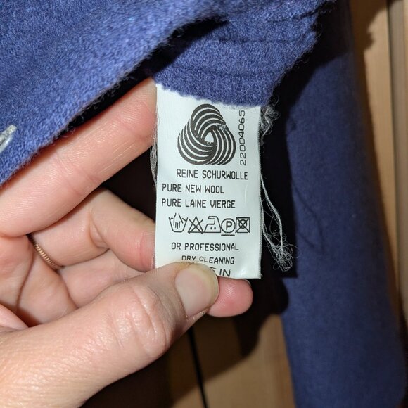 Geiger Boiled Wool Purple Cardigan Sweater Jacket Button Womens Size 38 Med / Lg - Picture 7 of 12